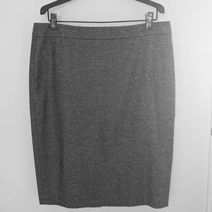 Ann Taylor Gray Geo Tweed Pencil Skirt